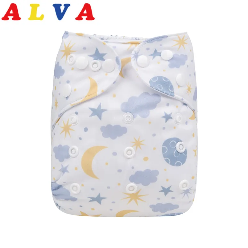 

New Arrival! ALVABABY Baby Cloth Diaper Adjustable Baby Nappy With Microfiber Insert