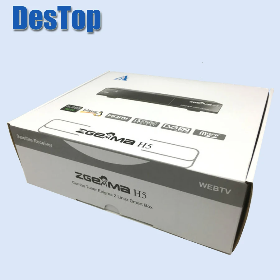 

Original Zgemma H5 Enigma 2 Linux Dual Core DVB-S/S2 + HYBRID DVB-C/T/T2 Tuner Satellite Receiver H.265 HEVC Smart TV Box