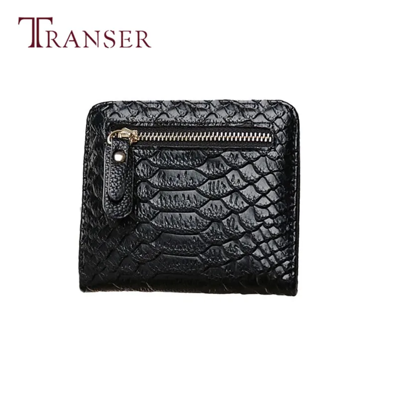 

TRANSER Slim Female Leather Simple Women Crocodile Crown Long Purse Wallet Card Holder Handbag Bag High Quality Solid b21 30