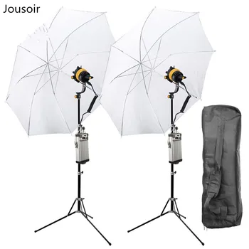 

Led V-Mount 50WX2+StandsX2+Reflector UmbrellaX2 with Bag Kit For Studio Photography CD50