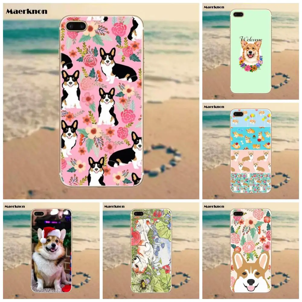 

Diwqxr Soft Skin Paintin For iPhone X 4 4S 5 5S 5C SE 6 6S 7 8 Plus Samsung Galaxy A3 A5 J1 J3 J5 J7 2016 2017 Cute Corgi Dog