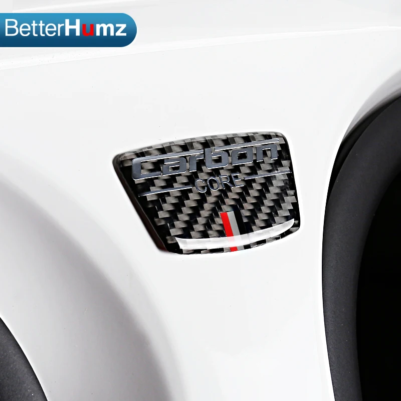 

BETTERHUMZ Carbon Fiber Emblem Car Stickers B Column Sticker For audi a3 a4 a5 a6 a7 a3 a5 a7 tt Car-Styling