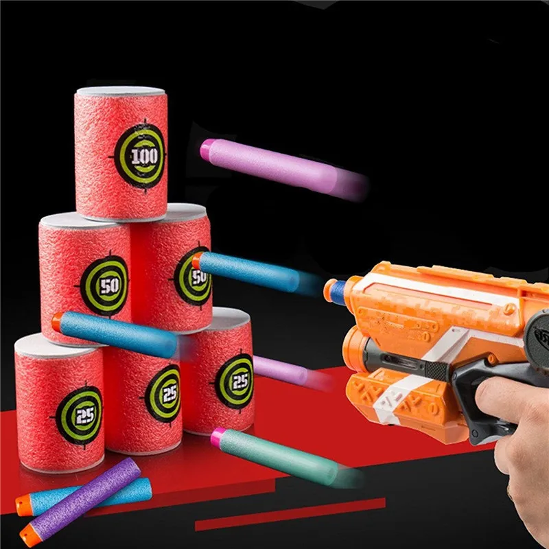 6p/lot for Nerf Gun Bullet Target Toy Soft N Strike Dart Shoot Eva Blaster Elite 