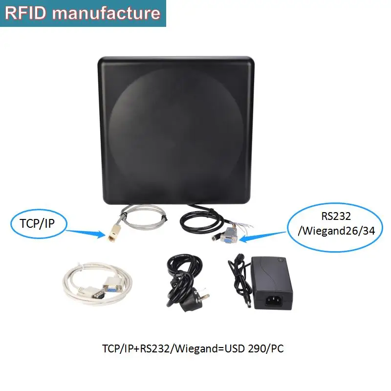 

long range rfid 1-20m ip68 Impinj R2000 Integrated UHF RFID reader 865~868Mhz 915mhz built-in 9.2dbi circular uhf rfid antenna