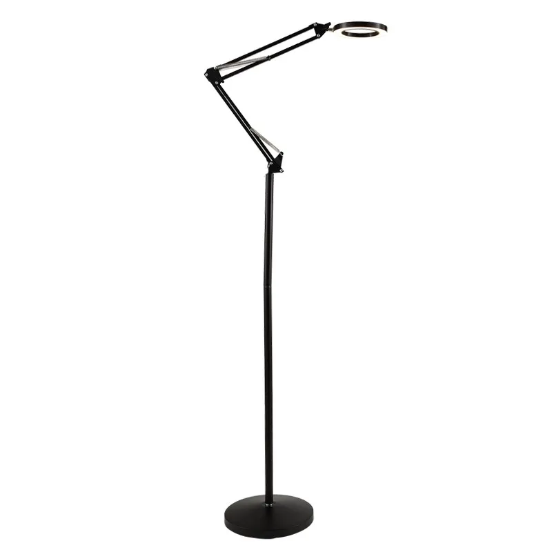

8 Magnifier LED floor Lamp Light with Floor Standing Adjustable Swivel Arm For Manicure SPA Tattoo Dental Beauty Salon hair salo