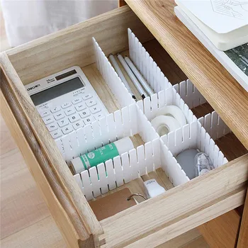 

DIY Plastic Grid Dividers Drawer Dividers Practical White Drawer Organizer Household Storage for Home Closet Stationary Makeup