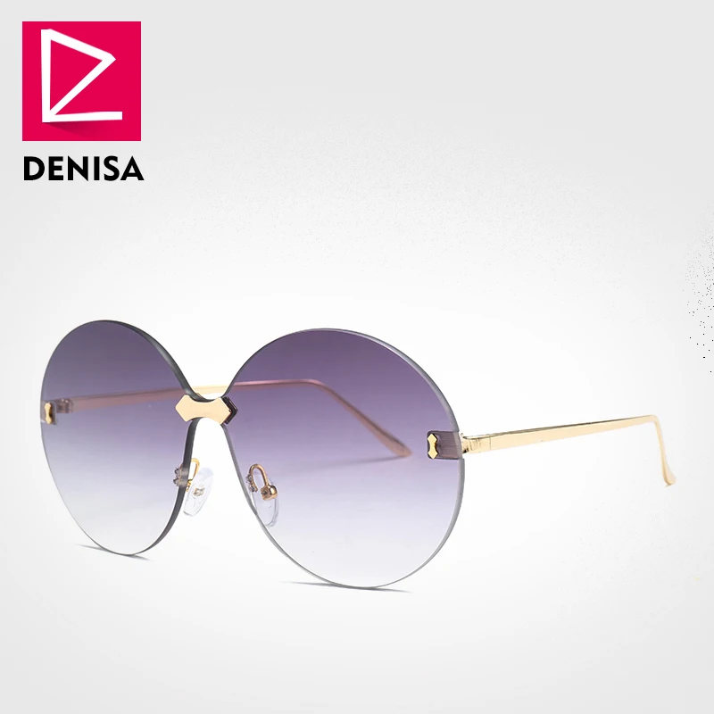 Солнцезащитные очки DENISA G22050 для мужчин и женщин винтажные большие круглые без