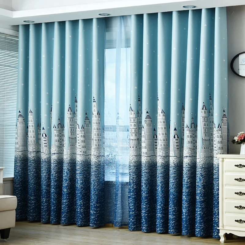 Kinder Druck Jungen Madchen Schlafzimmer Fertigen Vorhange Meer