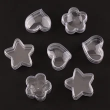 10 шт. прозрачные пластиковые пустые ящики для хранения наконечник для дизайна ногтей баночка с блестками контейнер для дизайна ногтей Бусы из горного хрусталя чехол для драгоценных камней