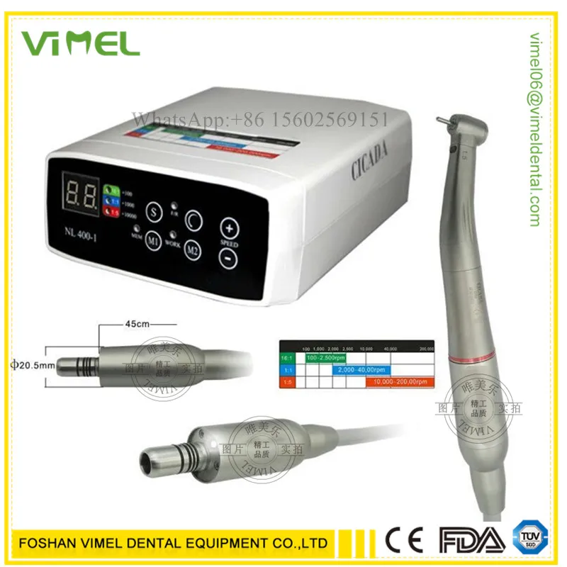 

FSVIMEL Dental Lab Electric Led Brushless Micromotor Machine 1:5 Handpiece