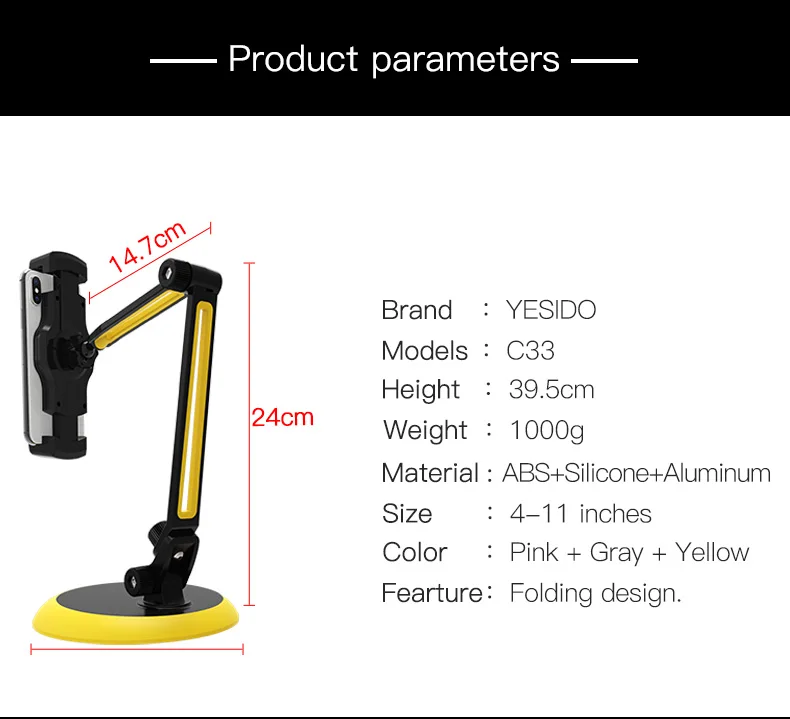 Flexible Desk Bed Mobile Phone Tablet Mount Holder (14)