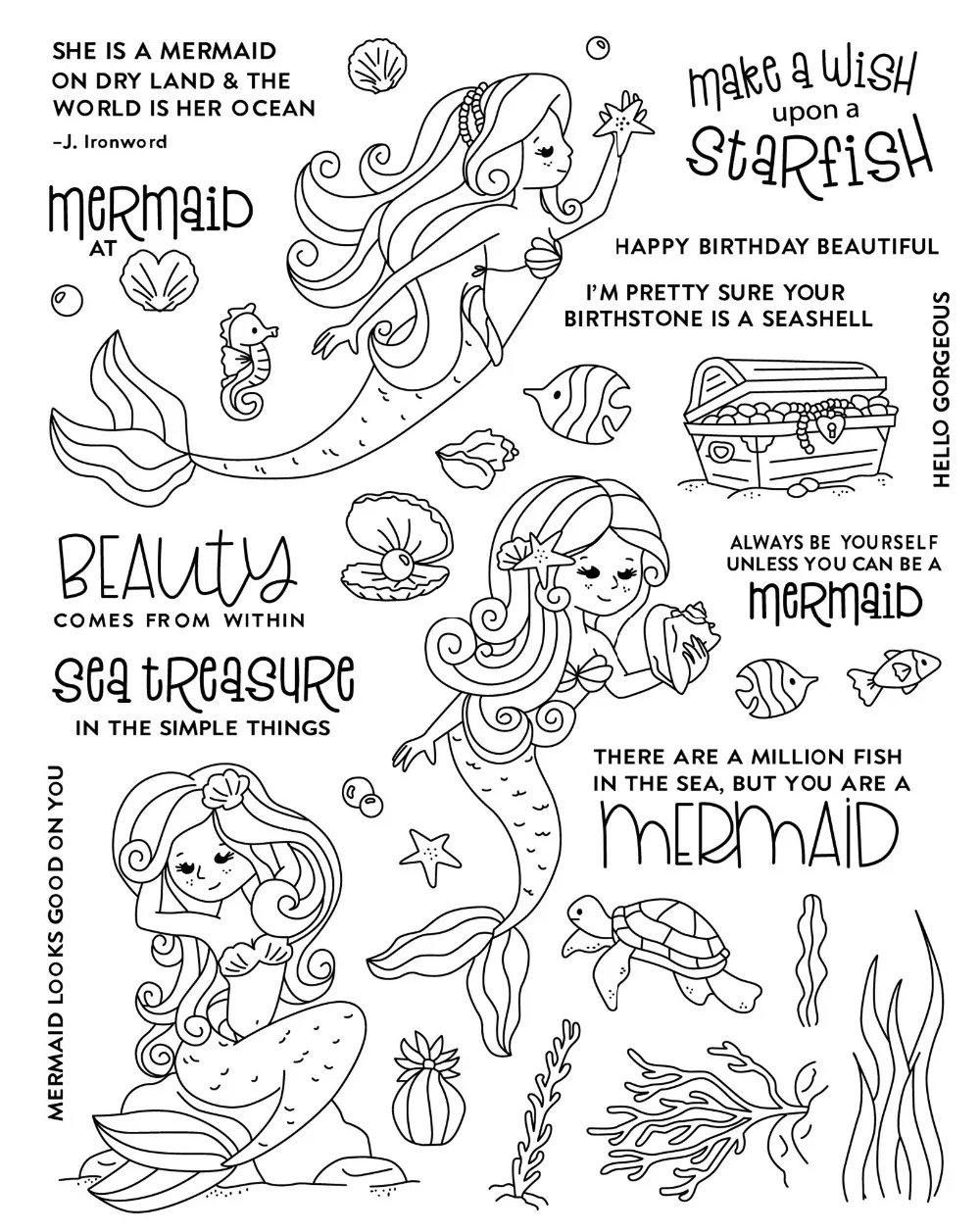 

Mermaid stamp Clear Stamp for Scrapbooking Transparent Silicone Rubber DIY Photo Album Decor B88