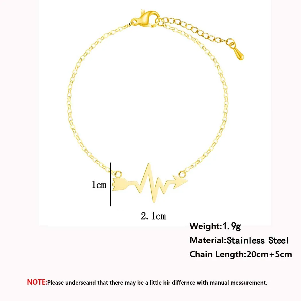 QIMING Heartbeat браслеты с элементами в виде стрел медсестры подарок для врача