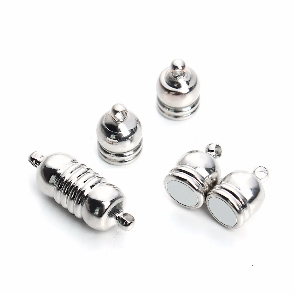 LOULEUR 10pcs/lot 8x23mm Rhodium Strong Clasps For Leather