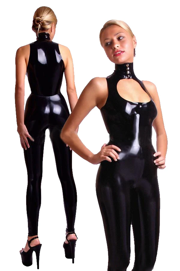 Buy Latex ammonia sleeveless turtleneck full body one