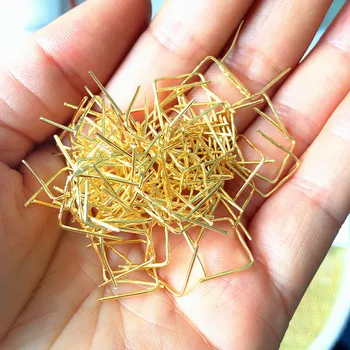 

Free shipping 500pcs 12mm Metal Connector of square buckle Gold metal Accessories Lighting& Crystal Octagon Bead Metal Hooks