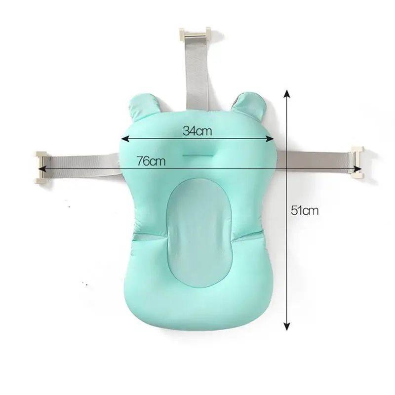 Детская переносная воздушная подушка для душа, нескользящий коврик для ванной, коврик для ванной, безопасность для новорожденных, сиденье для ванной, складная мягкая подушка