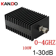 100 Вт радиочастотный аттенюатор N Мужской к N женский DC-4Ghz 1-30 дБ затухание RF коаксиальный разъем аттенюатор связи аттенюатор