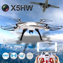 Syma X5HW FPV RC Quadcopter Drone with WIFI Camera 2.4G 6-Axis VS Syma X5SW Upgrade RC Helicopter with 5 battery + 5 in 1 Cable