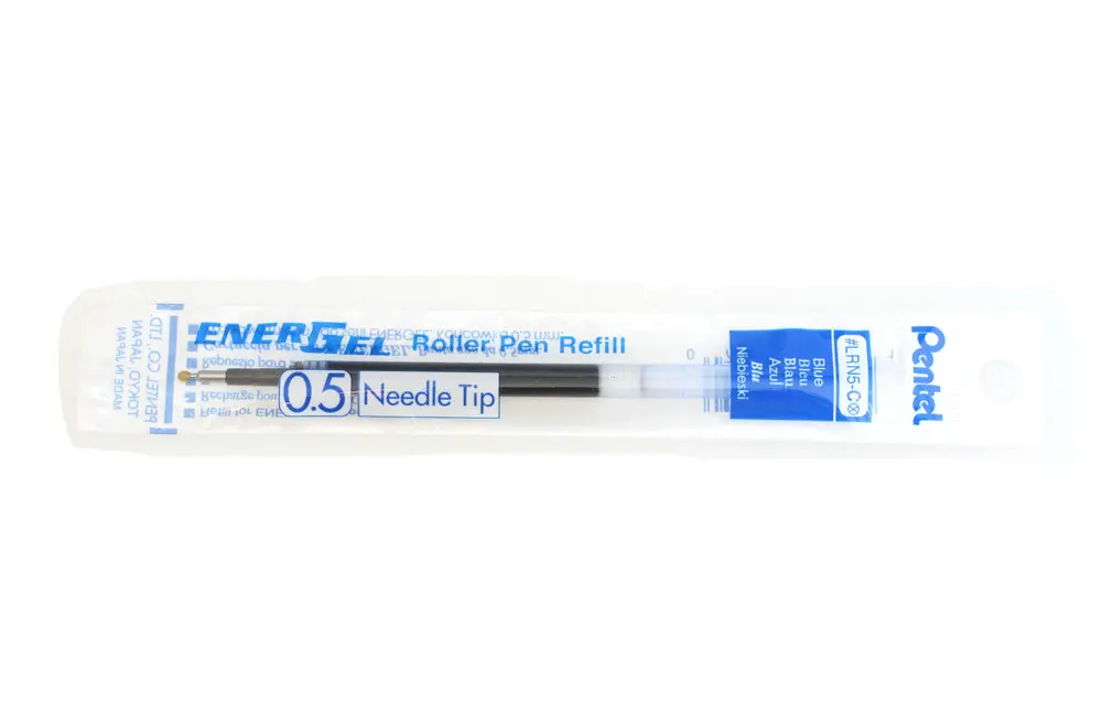 Pentel nergel X игла для заправки наконечника LRN5 гелевые чернила заправка подходит для BLN75/105 0,5 мм черный/синий/красный цвет - Цвет: Blue 1Pc