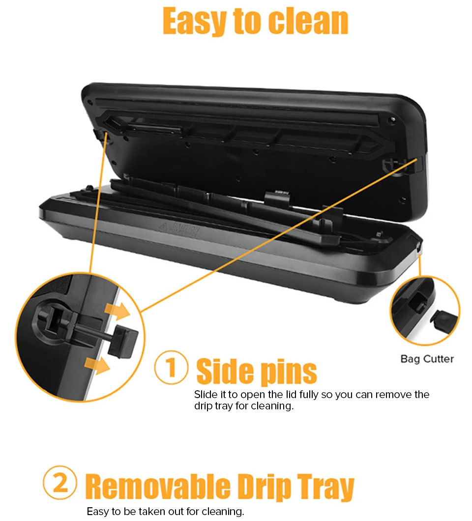  LAIMENG Automatic Vacuum Sealer Food Sealing Machine Vacuum Packaging Food Grade Plastic Vacuum Bag - 32946579614