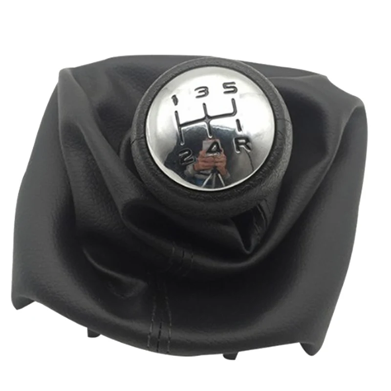 

5 Speed Gear Shift Knob with Collars Gear Shift Lever Dust Anti-dust Cover For Peugeot 307