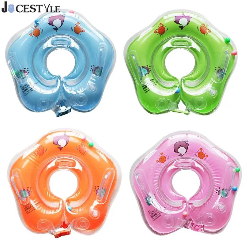 

Baby Swimming Neck Ring Inflatable Toy Safety Infants Circle Float Infant Neck Float Circle & Lovely Duck Toys for Bathing