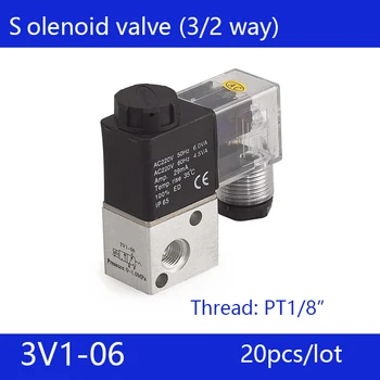 

20pcs free shipping good qualty 3 port 2 position Solenoid Valve 3V1-06,have DC24v,DC12V,AC24V,AC110V,AC220V,
