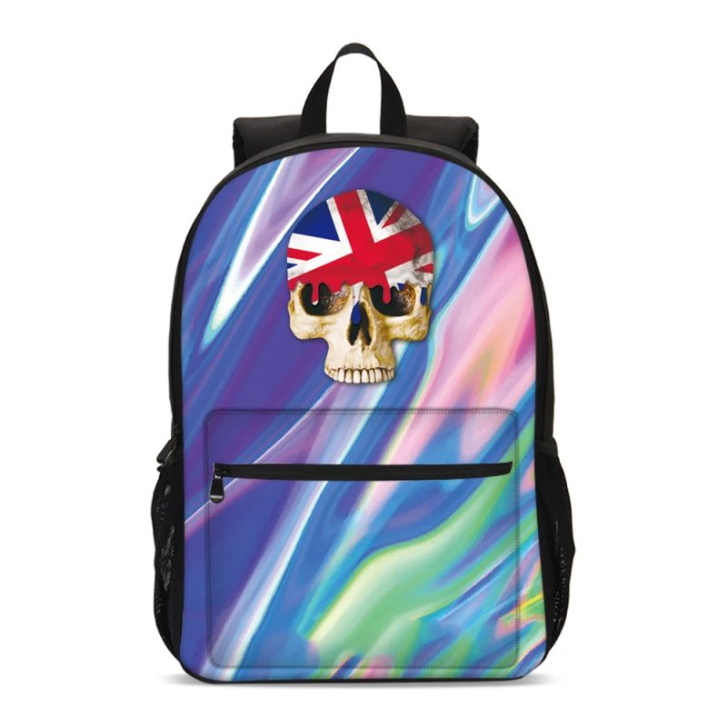 VEEVANV New Girls School Backpacks skull National flag 3D Large Bagpack High Quality Laptop Shoulder Bags Fashion Mochila Casual
