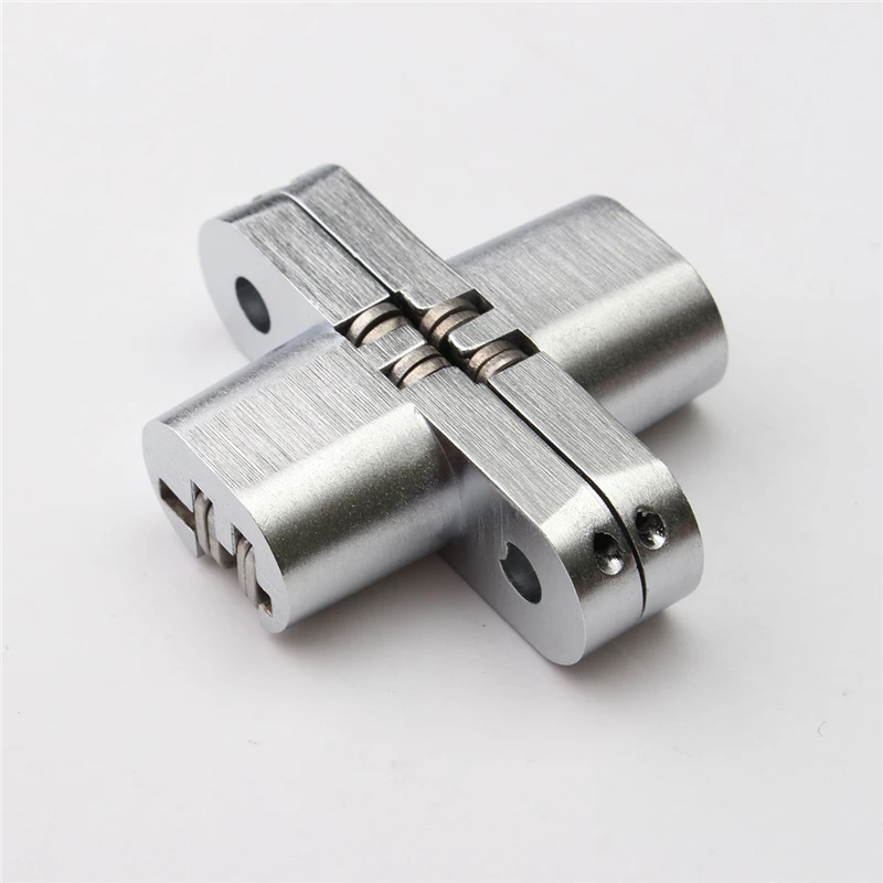 MTSPACE Durable 1pcs 304 Stainless Steel Hidden Hinges Invisible Concealed Cross Door Hinge Bearing 20KG With Screw 13x45mm
