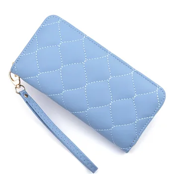

Womens Wallets and Purses Thread PU Leather Wallet Simple Soild Color Coin Purse Card Holder Wallets