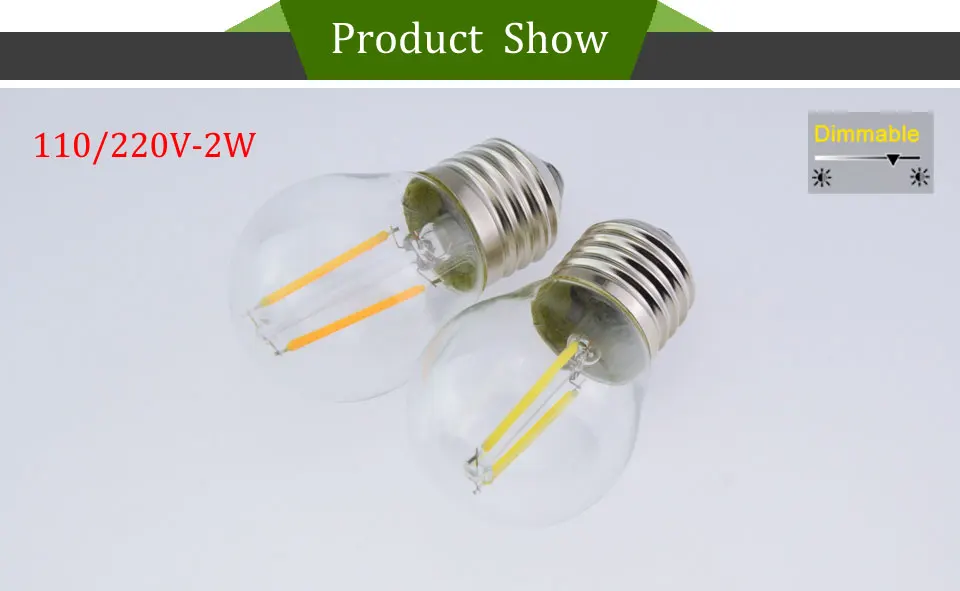 110v 220v led filament light G45 (7)