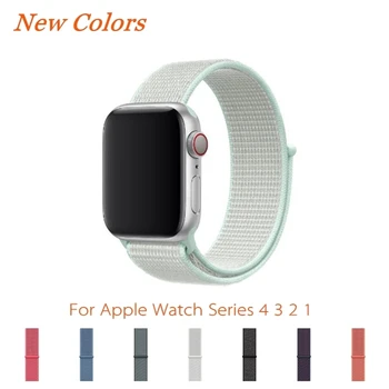 

For Apple Watch Band Series 4 40mm 44mm Nylon Soft Breathable Nylon for iWatch Replacement Band Sport Loop series 3 2 38MM 42MM