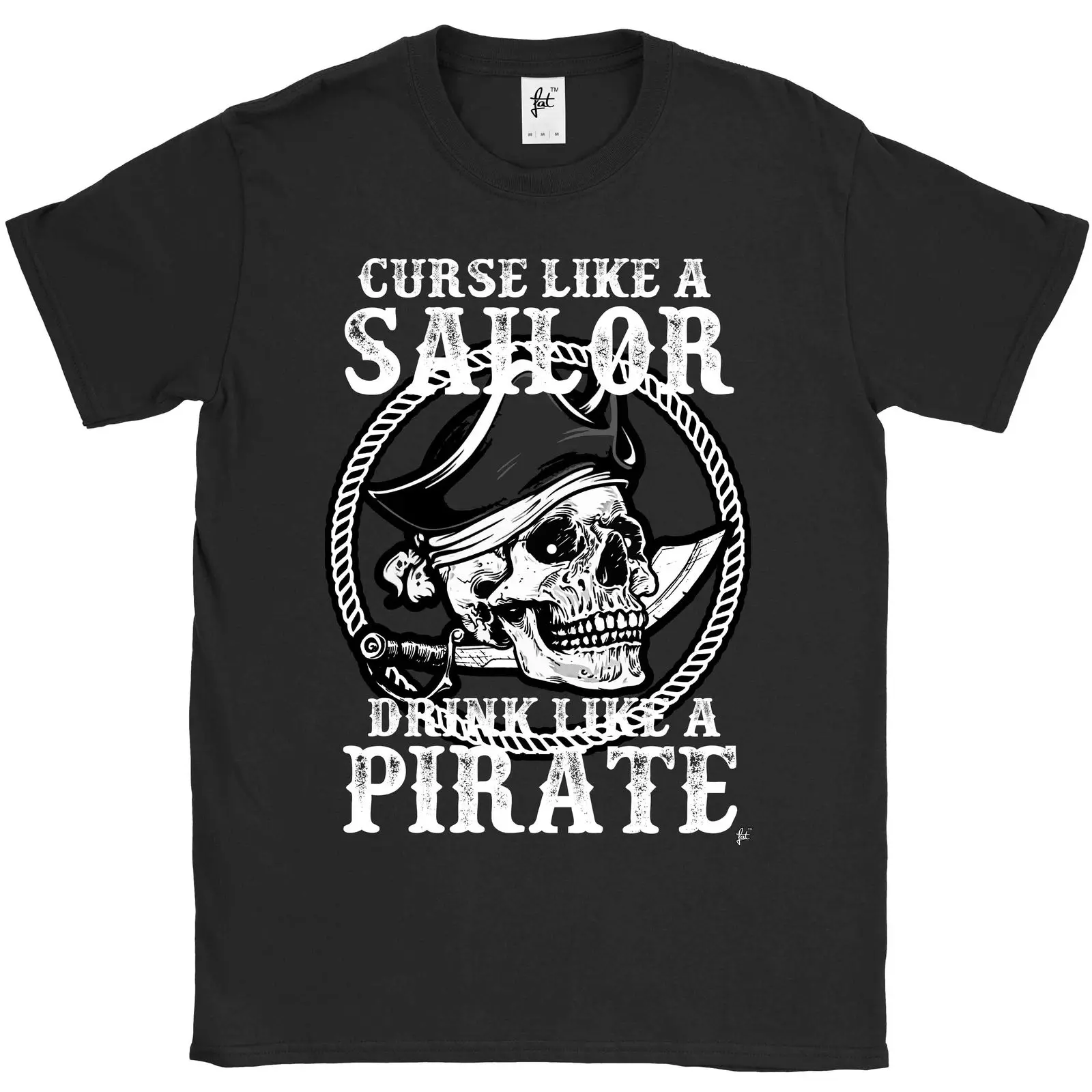 Curse Like A Sailor Drink Like A Pirate Skull Sword Mens T Shirt|men t ...