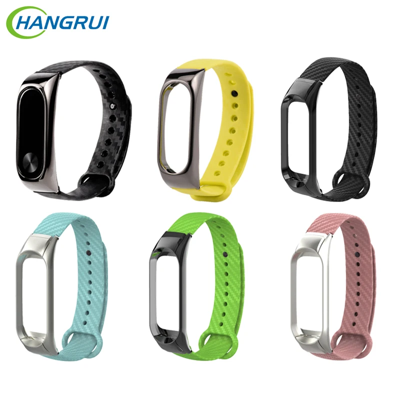 

2019 Newest Carbon Fiber Mi Band 3 Strap For Xiaomi Mi Band 3 Colorful Bracelet Mi Band 2 Strap For Mi Band 2 Smart Accessories