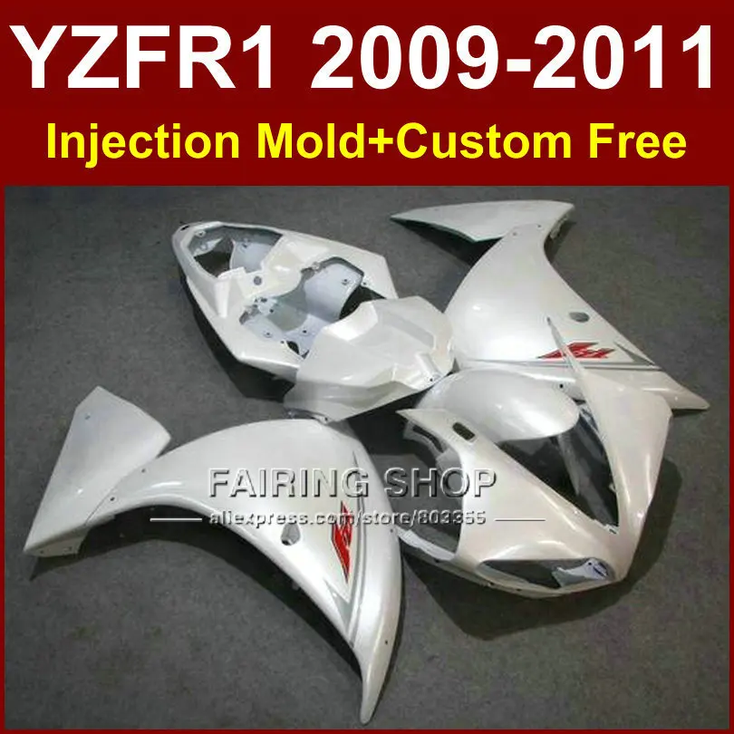 

New white Motorcycle parts for YAMAHA  fairings YZF R1 09 10 11 12 bodywork YZF1000 +7Gifts Injection YZF R1 2009 2010 2011 R1