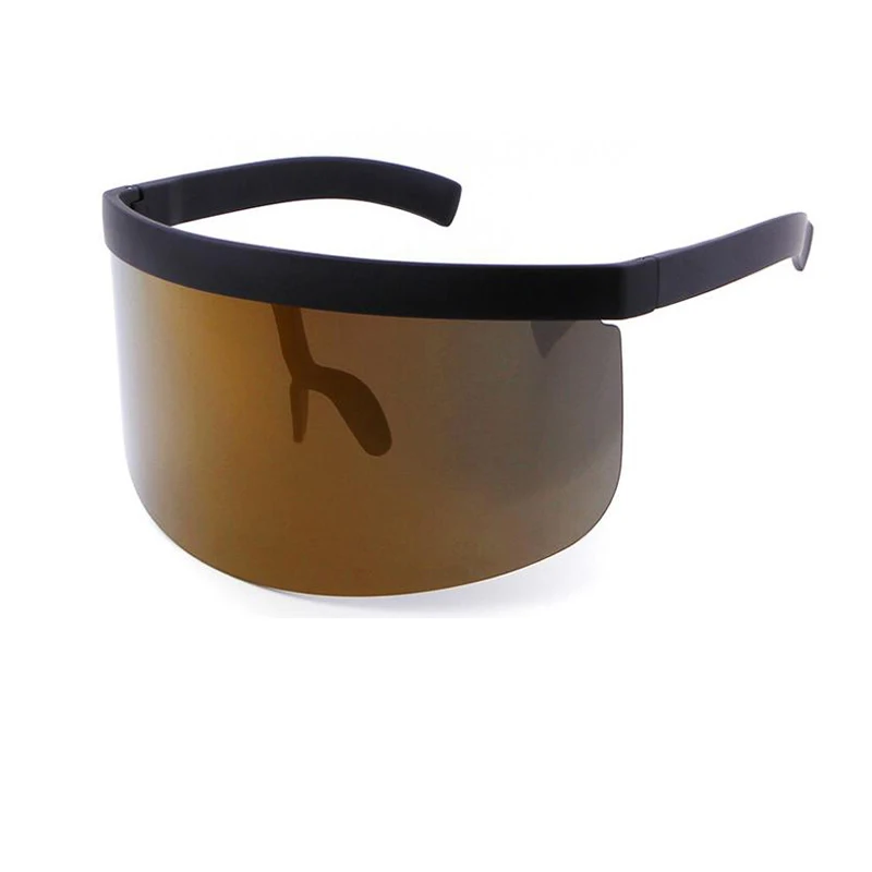 Черные огромные негабаритные Солнцезащитные очки Мужские Винтажные цельные линзы Желтые красные маски большие солнцезащитные очки для женщин ветрозащитные UV400 B2