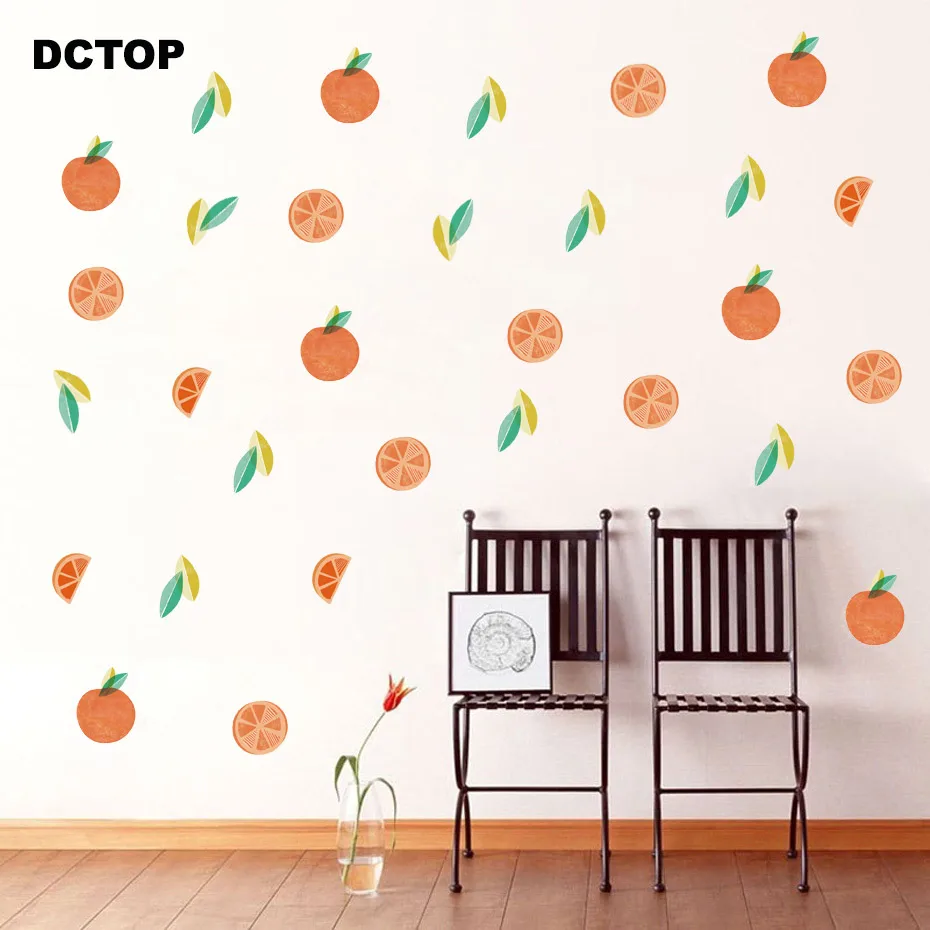 Yellow Lemon Red Orange Wall Sticker Fruit DIY Art Vinyls Fridge Decals Decorative Home for Living Room Bedroom Kitchen Mural (1)