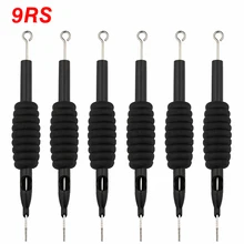 OPHIR 6 шт./лот 9RS стерильные одноразовые татуировки Насадка иглы Советы и трубки 3/4 Grip_ TA110(9RS)-6x