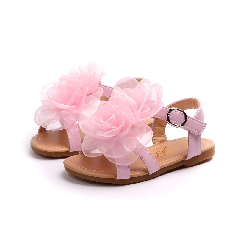 Fashion New Hot Sale Girls Sandals With Flowers Lace Floral Girls ...