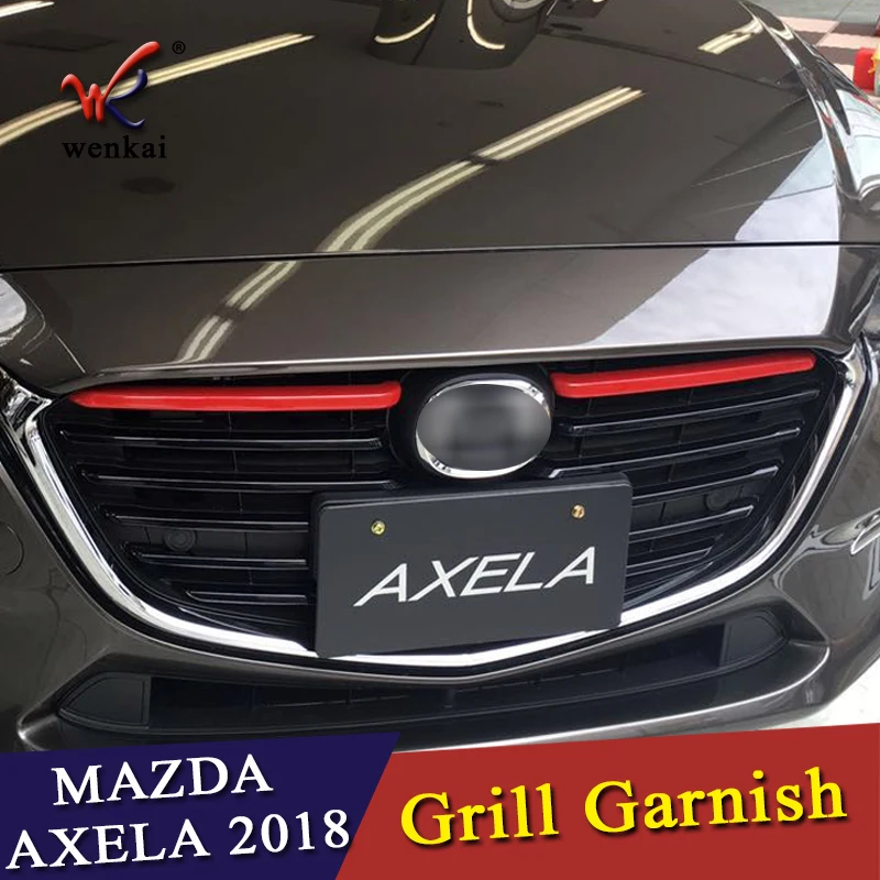 

For Mazda 3 Axela BM 2017 2018 Front Radiator Mesh Grille Grill Cover Trim Insert Molding Garnish Guard Car Styling