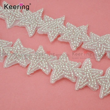 

Keering Lovely Little Star Design Decorative Beaded Trim For Garment WRA-588
