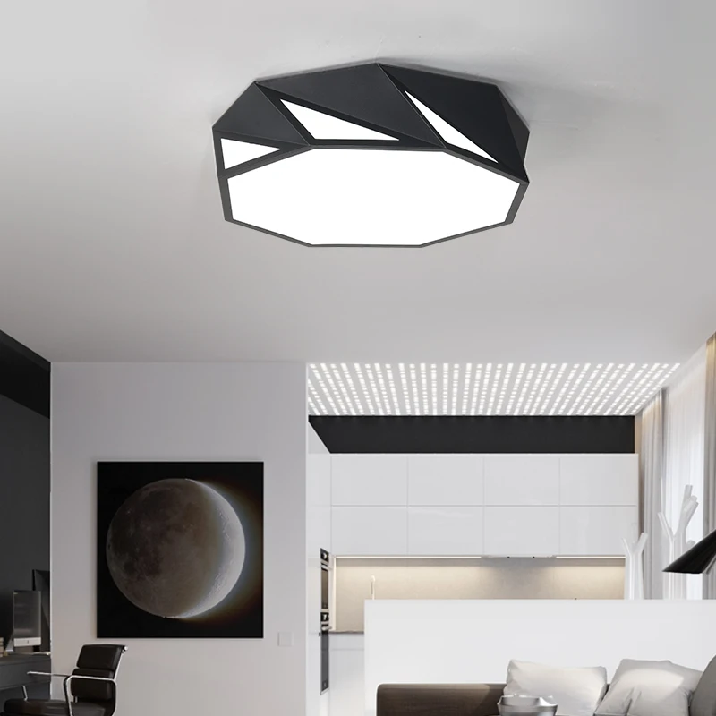 

Modern LED Ceiling lights for lampada led foyer Hollow Diamond Design Indoor lighting ceiling lamp acrylic shade led strip