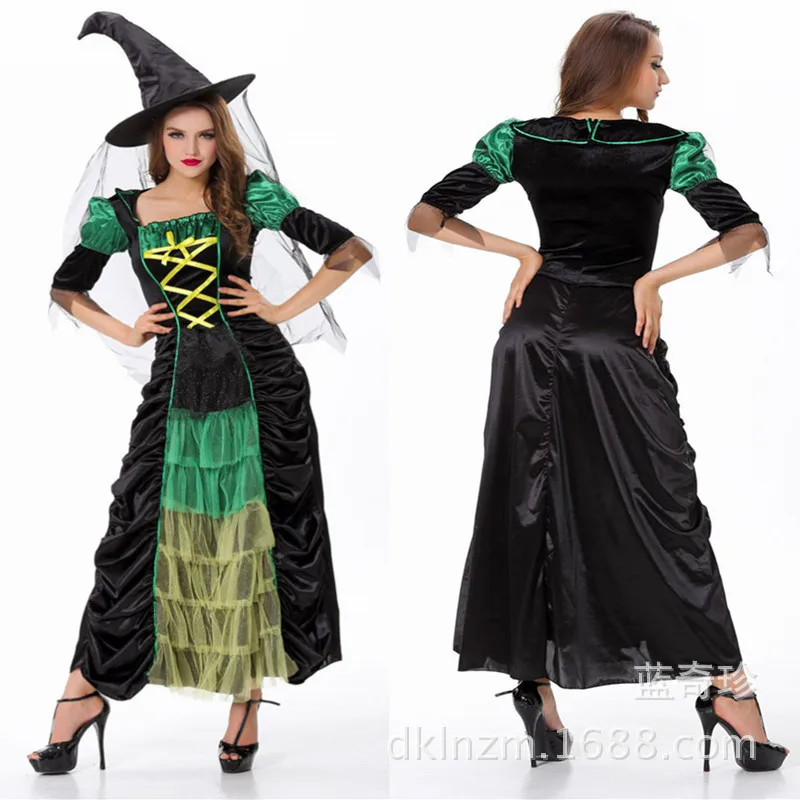 Buy High Quality Long Halloween Witch Uniform Lady