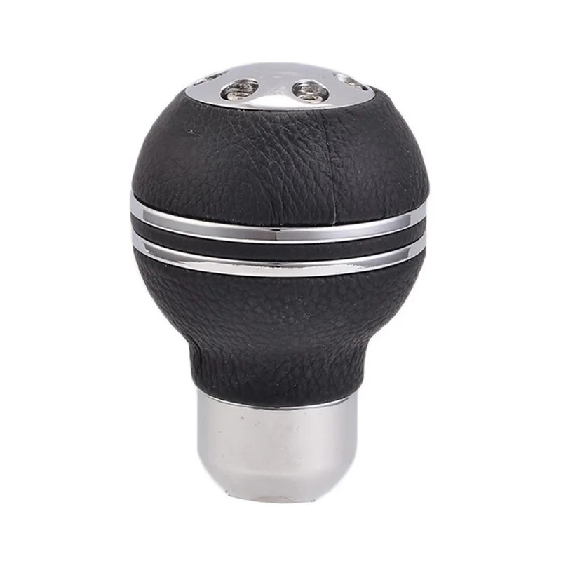 

Aluminum Gear Shift Knob 1 Pcs Black Leather Gear Knob Shift Lever Knobs