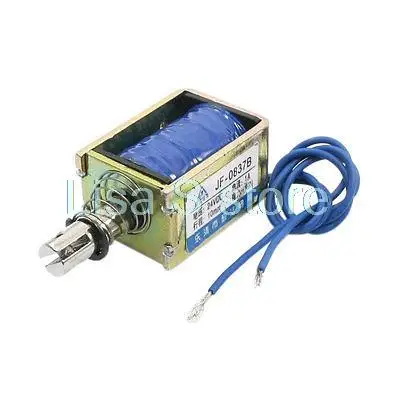 

JF-0837B DC24V 1A 19N/10mm Pull Push Open Frame Solenoid Electromagnet