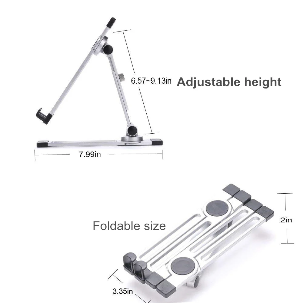 Планшет стенд алюминиевый регулируемый угол/высота складной держатель мобильные телефоны книги Hands Free кронштейн для iPad Air Mini iPhone