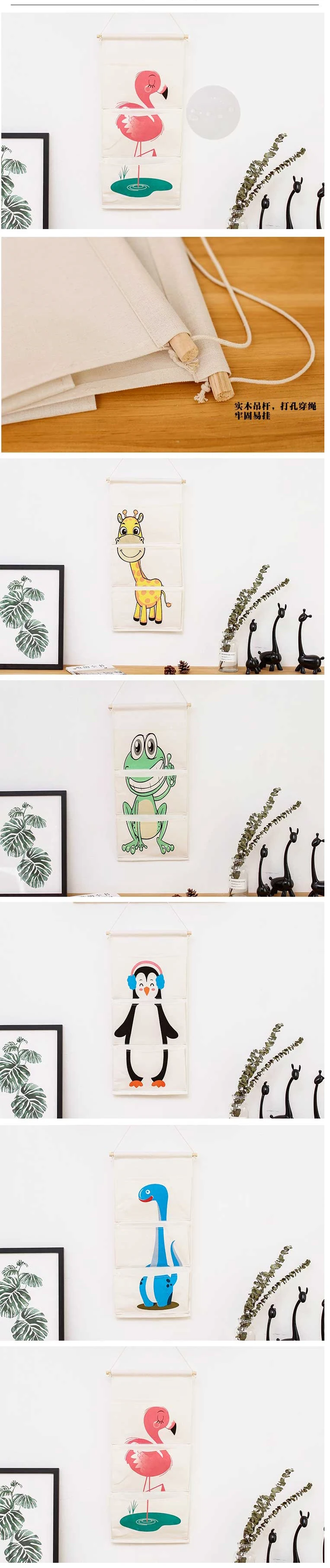 Wall Hanging Storage Bags Wall Pocket Hanging Holder Organizer Sundry Storage Pocket For Decoration Kitchen Bathroom (2)