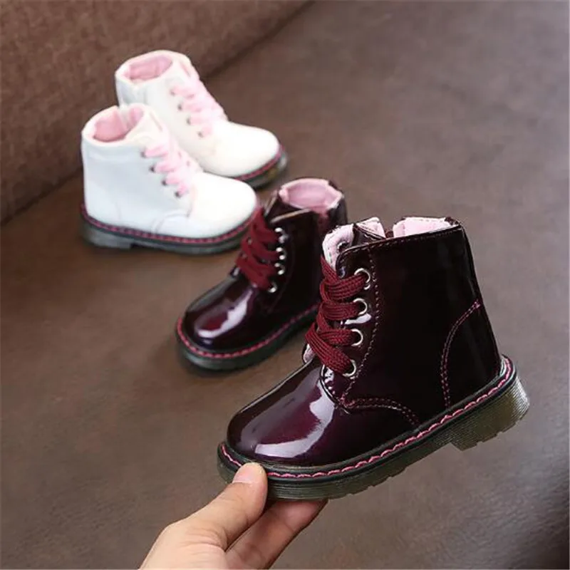 Ceny Nowe dziecięce buty jesienne chłopięce buty dziewczęce wygodne botki do kostki dziecięce buty dla małego dziecka dziecięce skórzane buty 019