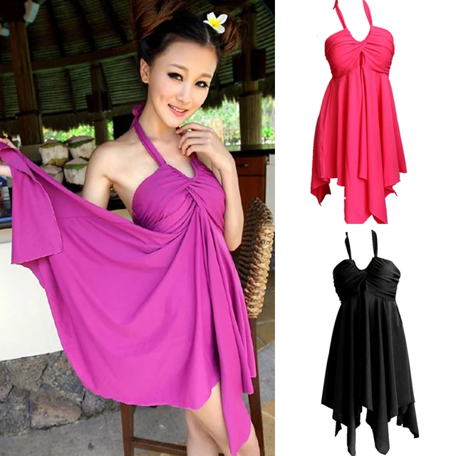 asymmetrical swimdress